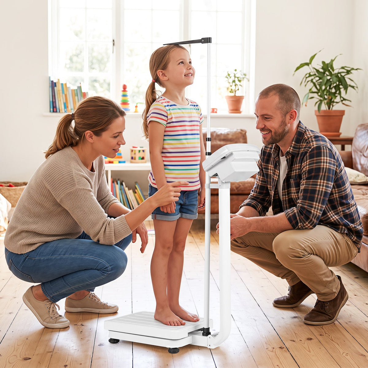 Digital Height and Weight Scale with LED Display 400 lbs