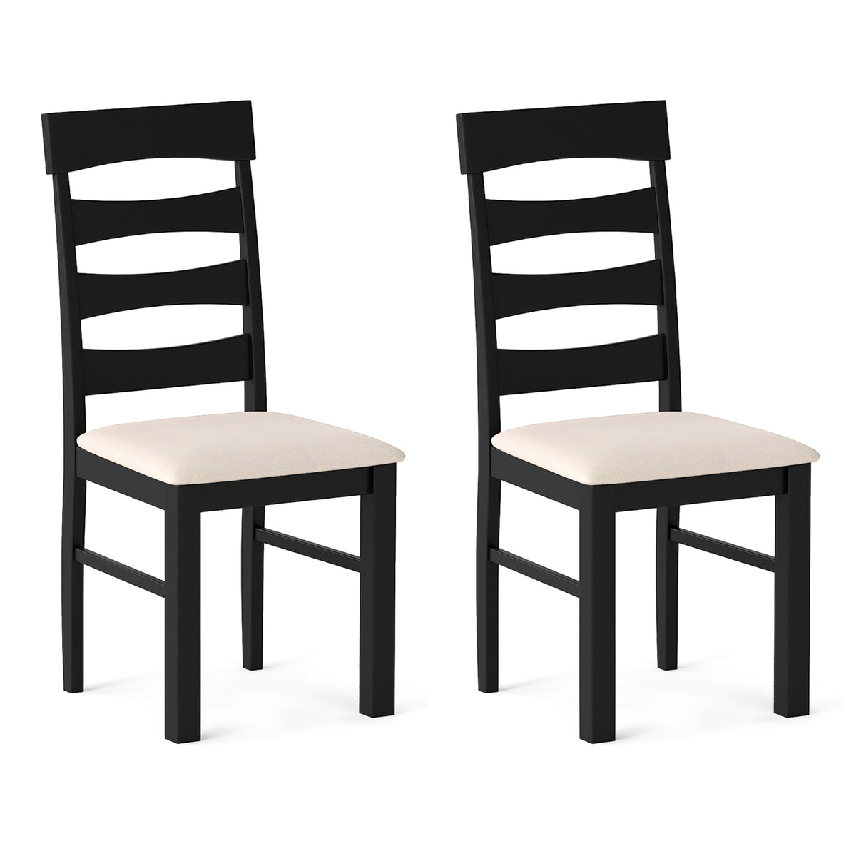 High Back Dining Chairs Set of 2 with Padded Seat