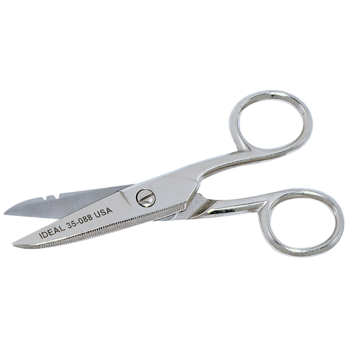 IDEAL Electrician's Scissors with Wire Stripping Notches
