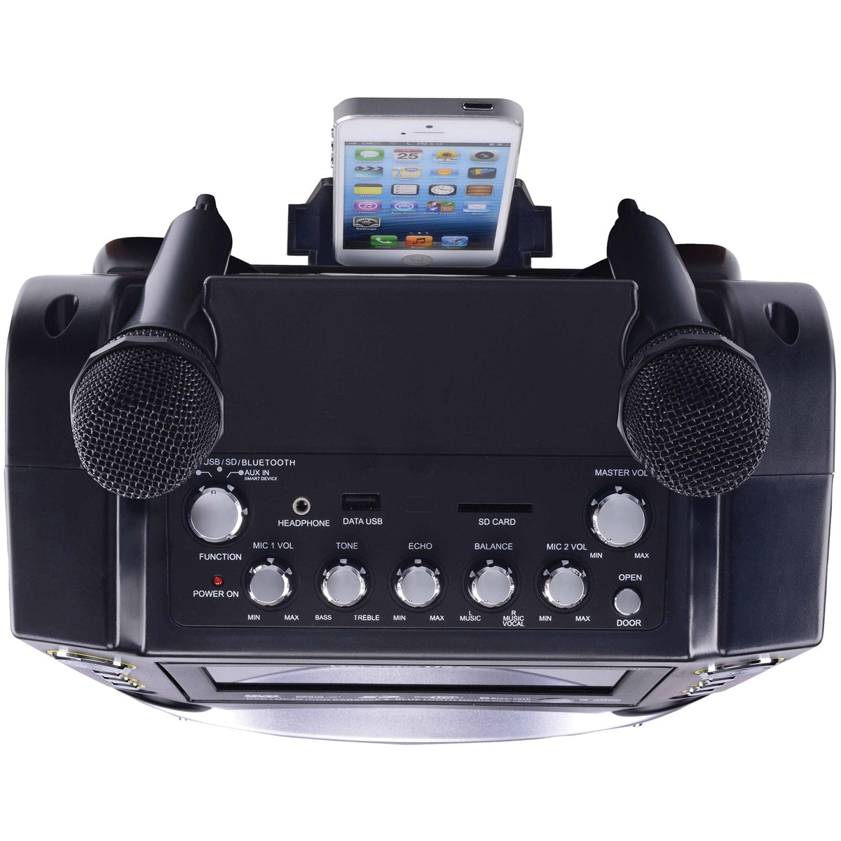 Karaoke USA DVD/CDG/MP3G Karaoke Machine with 7-In. Screen, Bluetooth & 2 Microphones - view 12