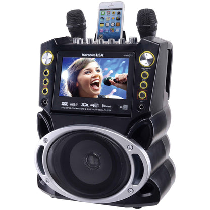 Karaoke USA DVD/CDG/MP3G Karaoke Machine with 7-In. Screen, Bluetooth & 2 Microphones - view 5