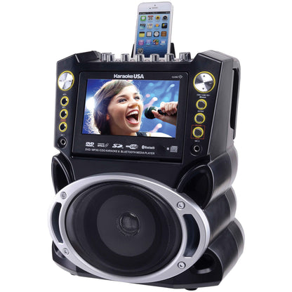 Karaoke USA DVD/CDG/MP3G Karaoke Machine with 7-In. Screen, Bluetooth & 2 Microphones - view 6