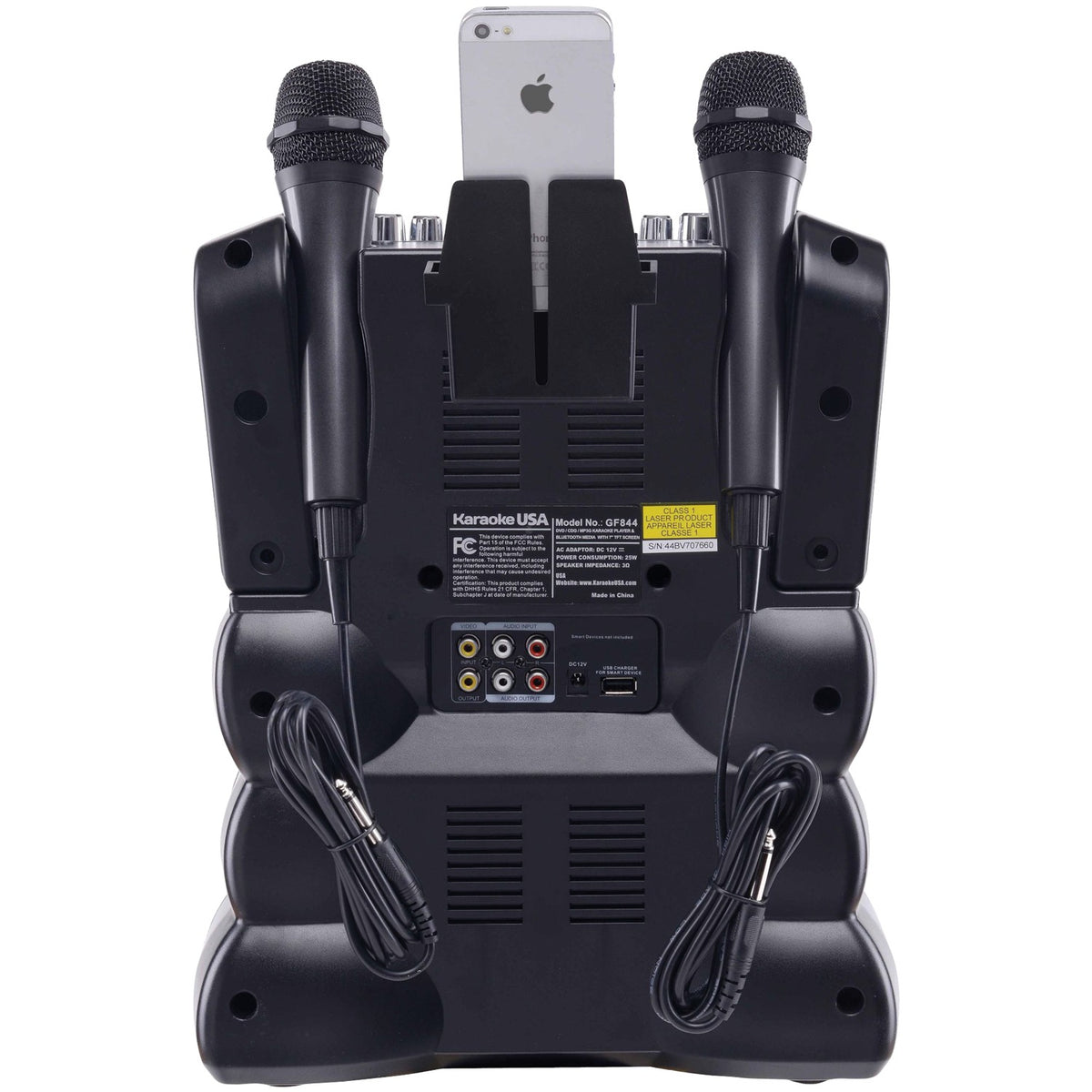 Karaoke USA DVD/CDG/MP3G Karaoke Machine with 7-In. Screen, Bluetooth & 2 Microphones - view 7