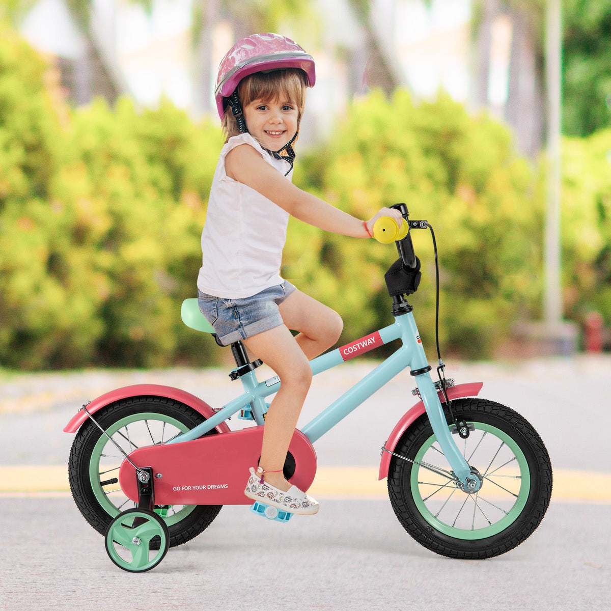Kids Bike with Adjustable Handlebar and Saddle Blue