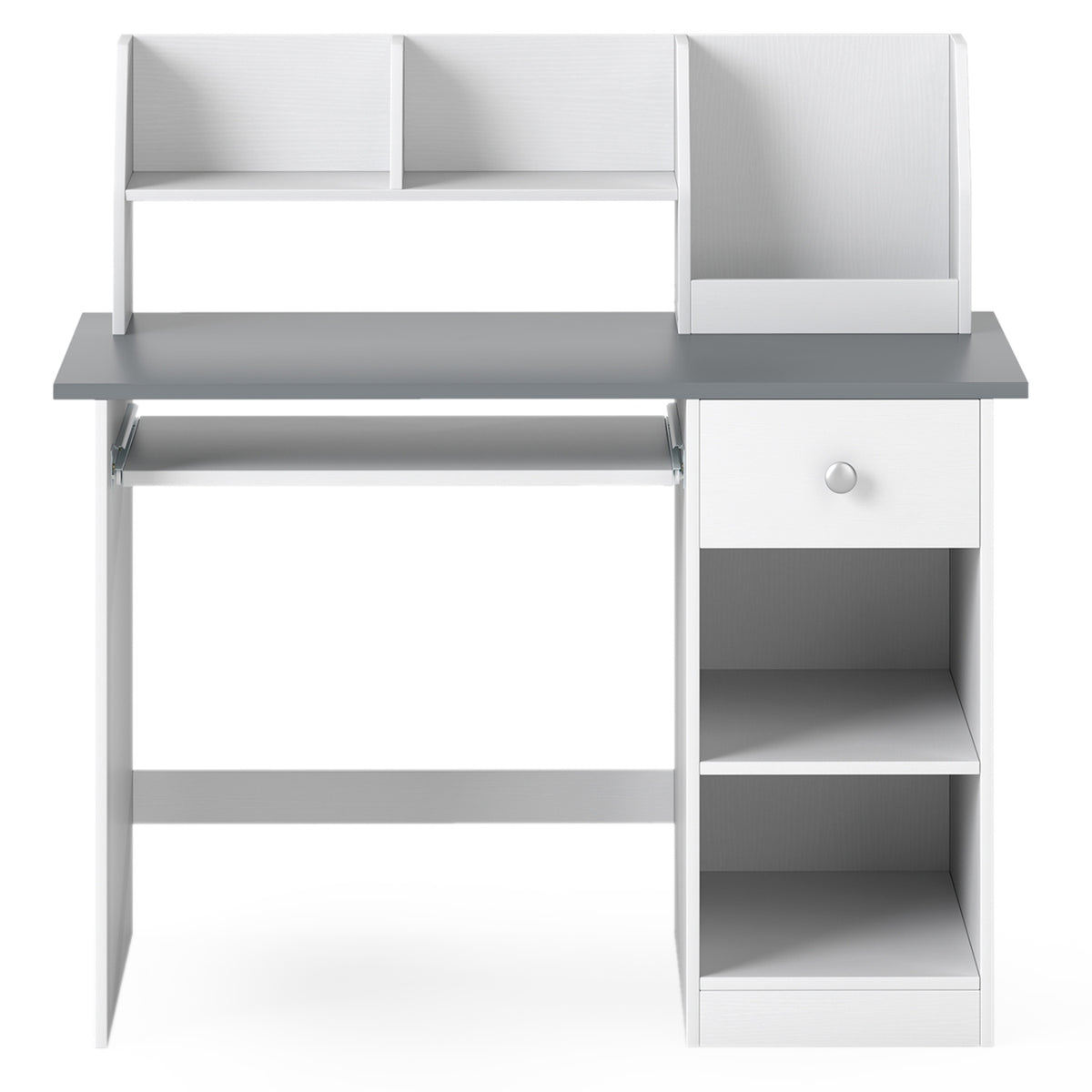 Kids Study Desk with Hutch, Drawer & Keyboard Tray