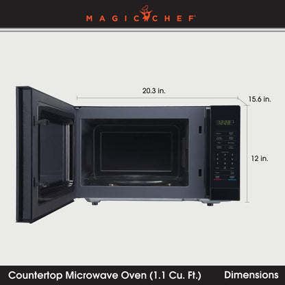Magic Chef 1.1 Cu. Ft. 1,000W Countertop Microwave with Digital Touch Controls - Black - view 4