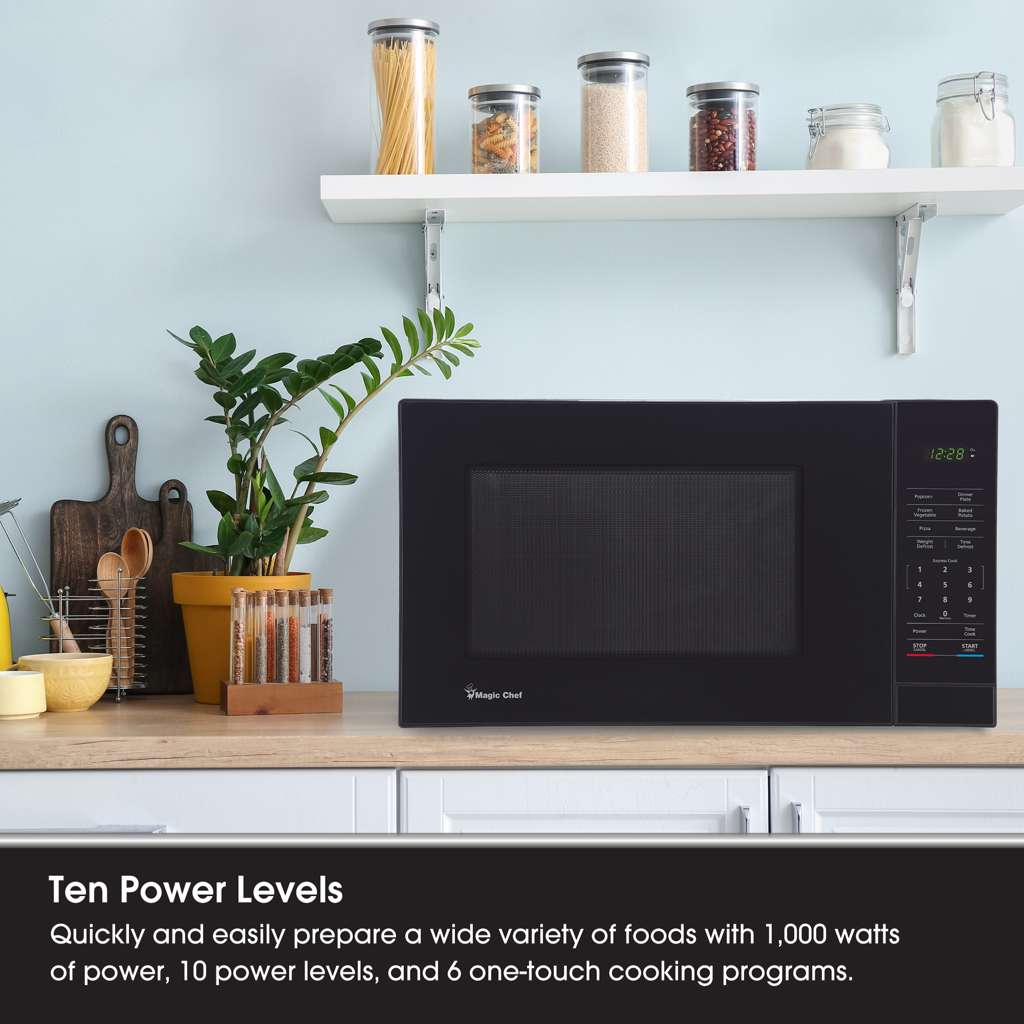 Magic Chef 1.1 Cu. Ft. 1,000W Countertop Microwave with Digital Touch Controls - Black - view 5