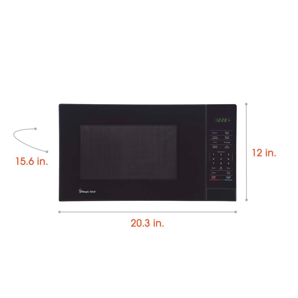 Magic Chef 1.1 Cu. Ft. 1,000W Countertop Microwave with Digital Touch Controls - Black - view 7