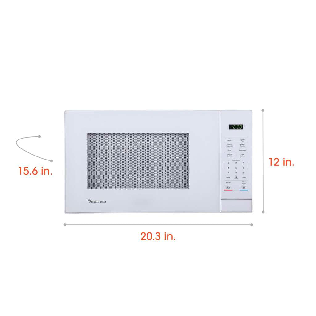 Magic Chef 1.1 Cu. Ft. 1,000W Countertop Microwave with Digital Touch Controls - White - view 5