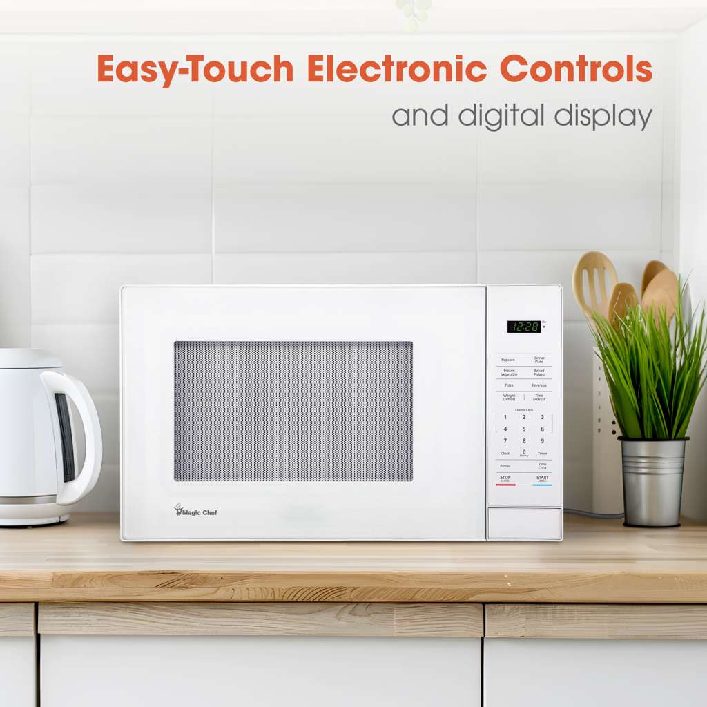 Magic Chef 1.1 Cu. Ft. 1,000W Countertop Microwave with Digital Touch Controls - White - view 8