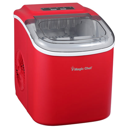 Magic Chef Portable Countertop Ice Maker, 27 Lb. per Day - Red
