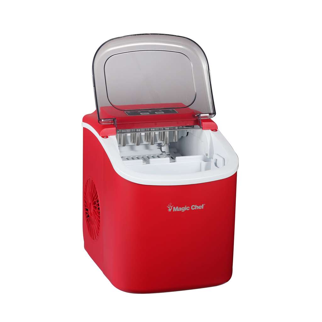 Magic Chef Portable Countertop Ice Maker, 27 Lb. per Day - Red - view 7