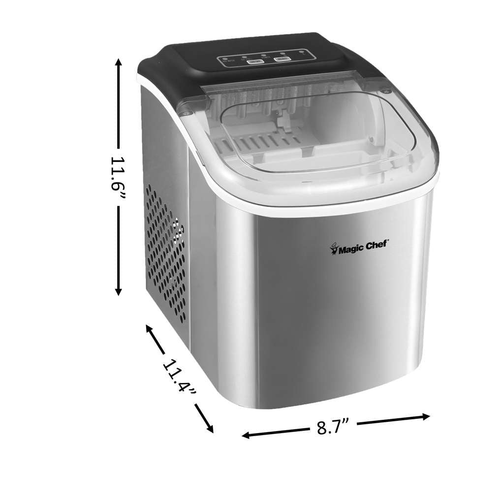 Magic Chef Portable Countertop Ice Maker, 27 Lb. per Day - Stainless Steel - view 5