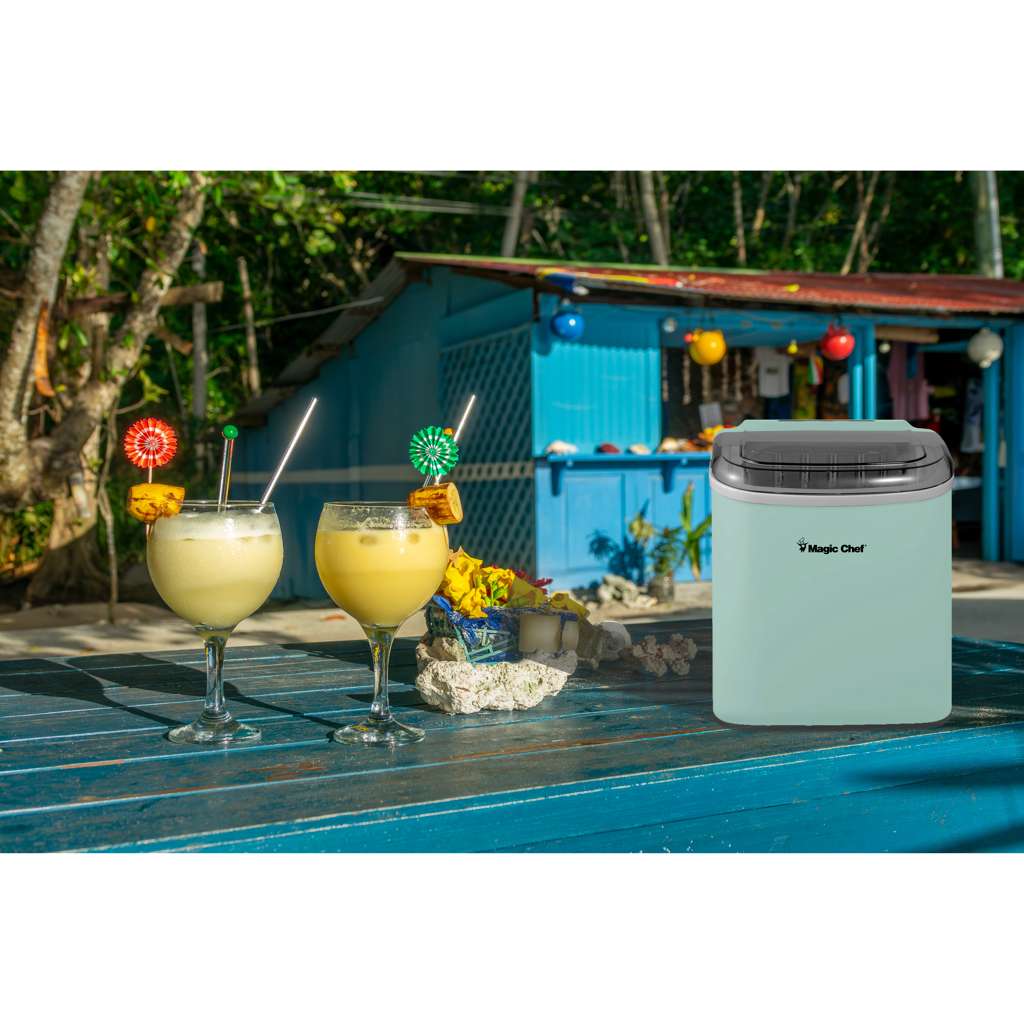 Magic Chef Portable Countertop Ice Maker, 27 Lb. per Day - Mint Green - view 6