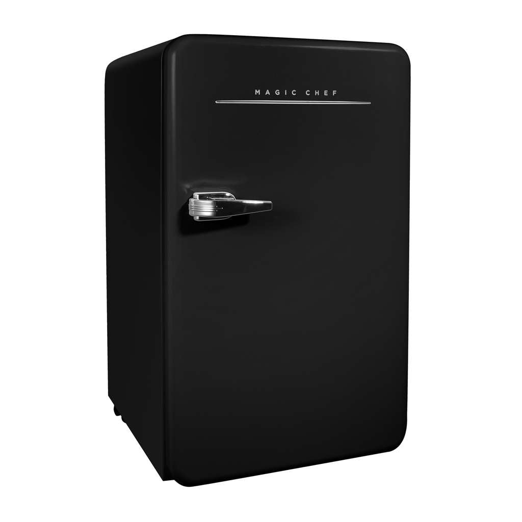 Magic Chef 3.2 Cu. Ft. Retro Mini Fridge with Chrome Handle - Black - view 3