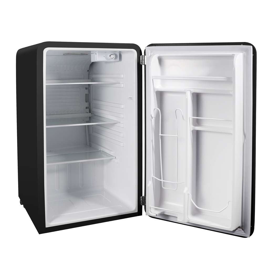 Magic Chef 3.2 Cu. Ft. Retro Mini Fridge with Chrome Handle - Black - view 4