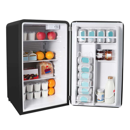 Magic Chef 3.2 Cu. Ft. Retro Mini Fridge with Chrome Handle - Black - view 5
