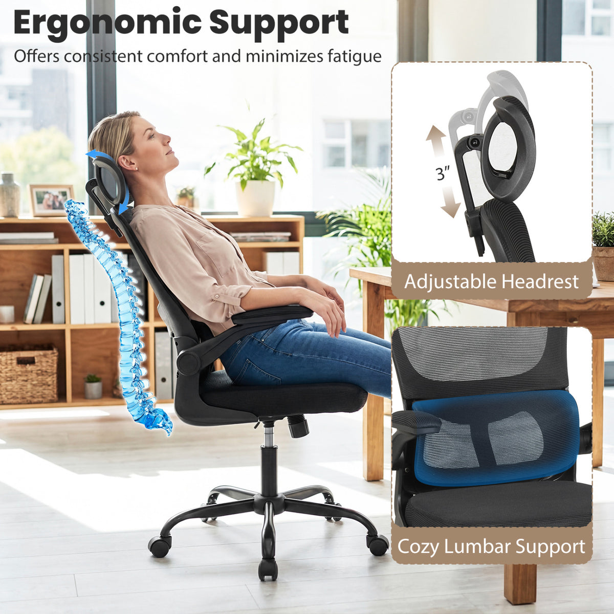 Ergonomic Mesh Office Chair with Lumbar Support