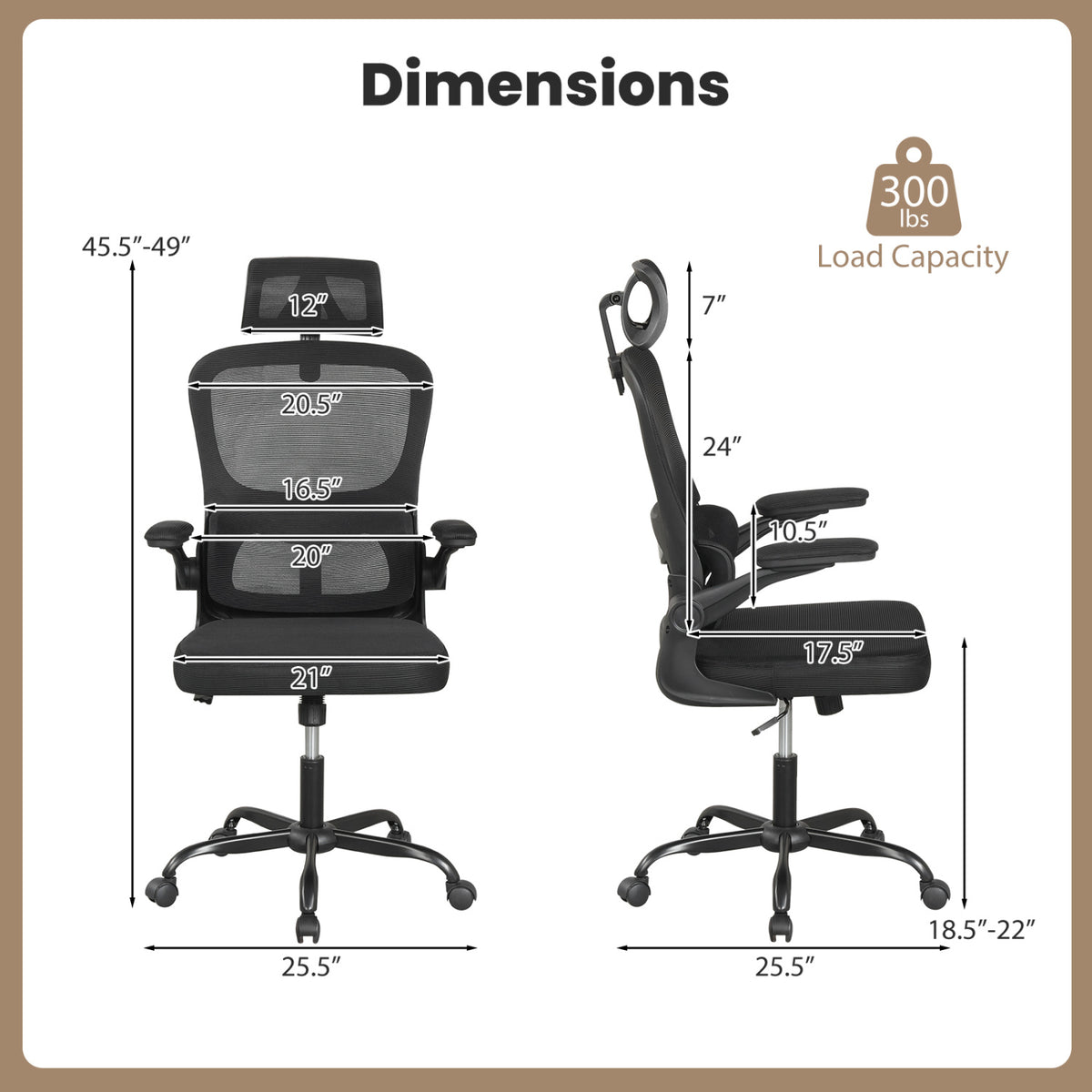 Ergonomic Mesh Office Chair with Lumbar Support