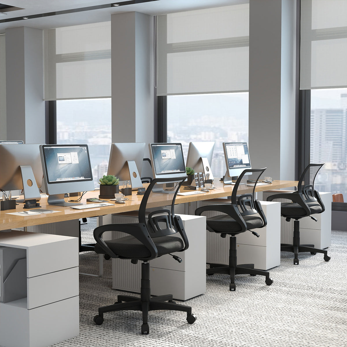 Mid-Back Mesh Office Chair with Lumbar Support