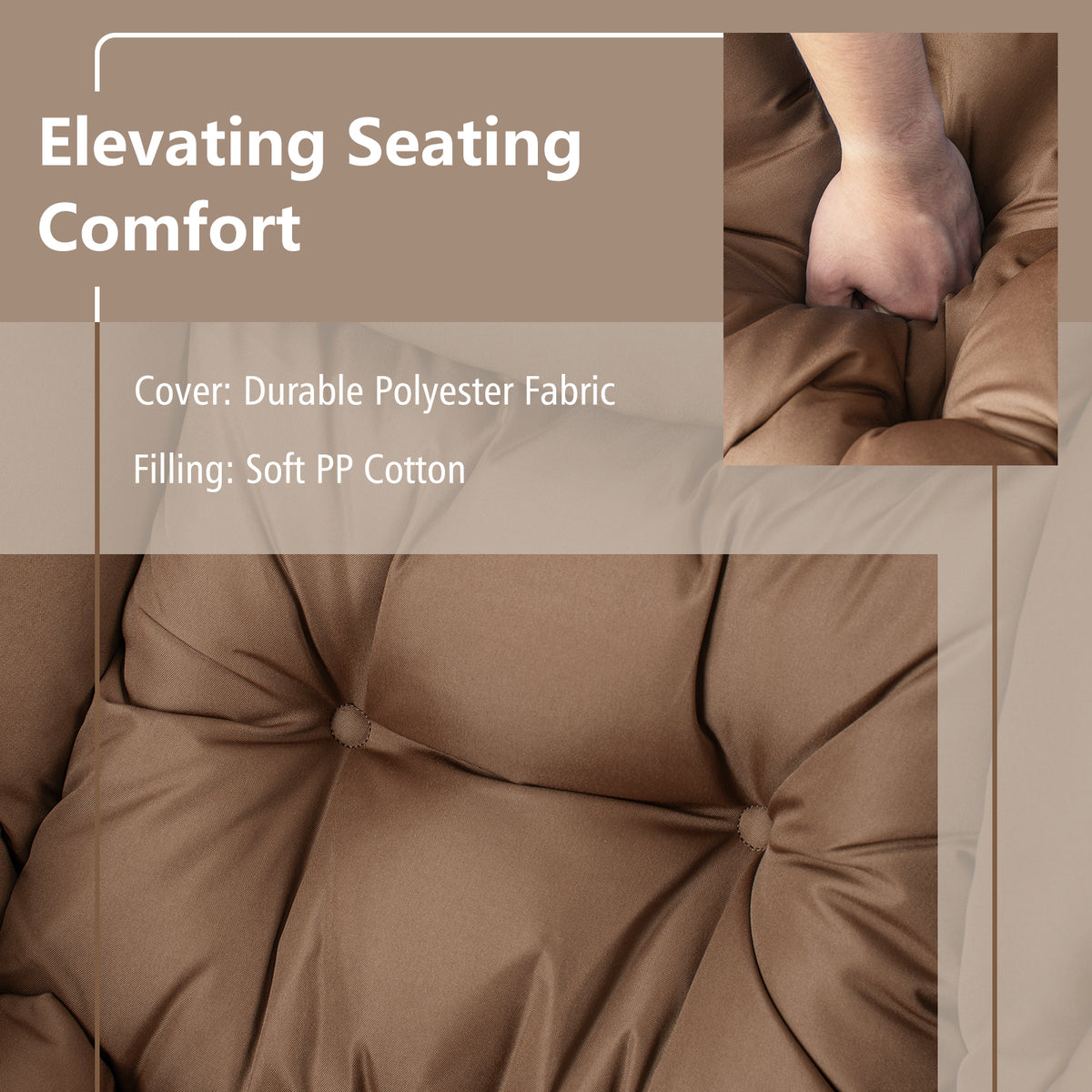 Accent Chair with Folding Footrest and Side Pocket