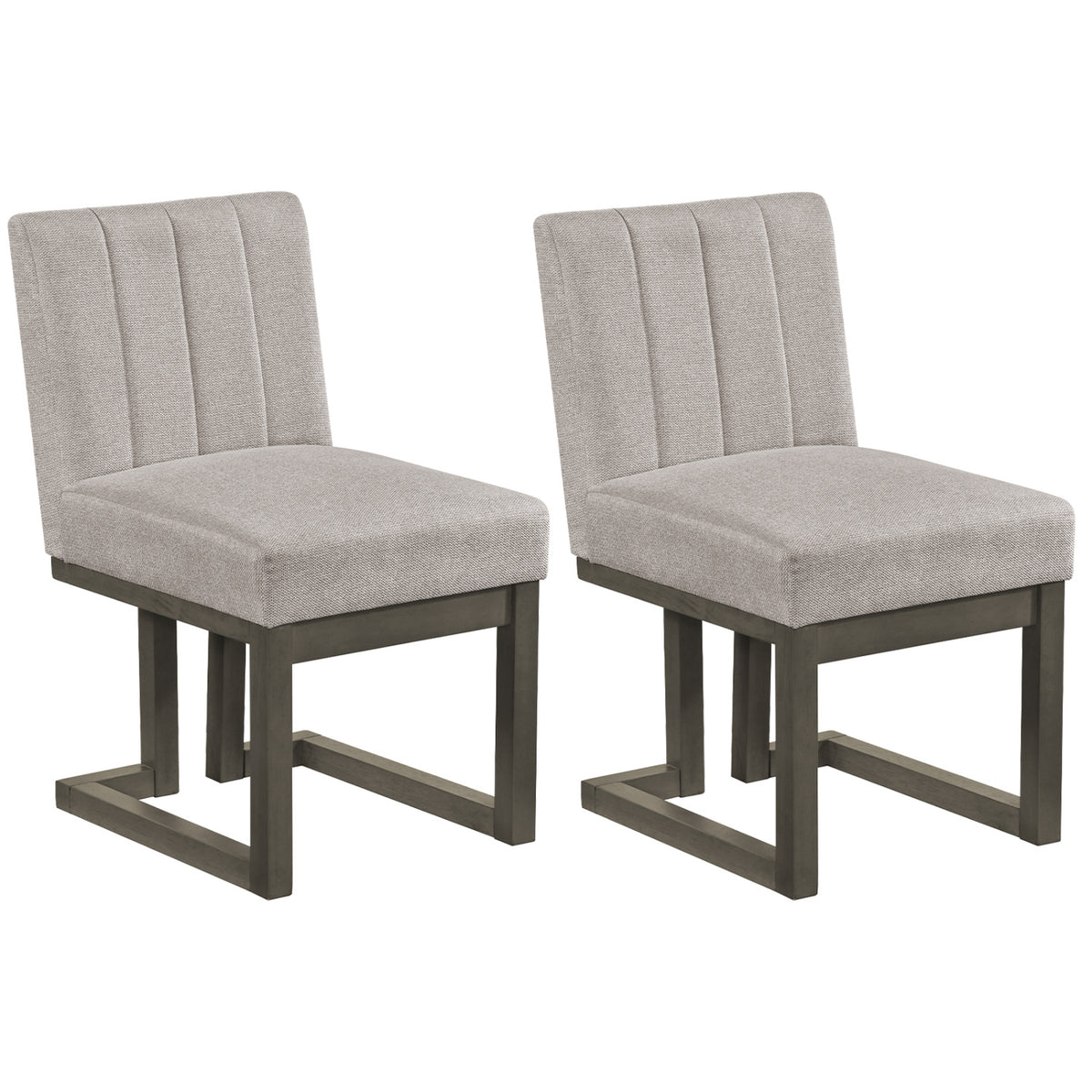 Upholstered Dining Chairs Set of 2 with Padded Seat