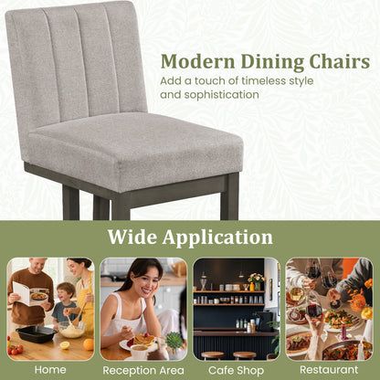 Upholstered Dining Chairs Set of 2 with Padded Seat