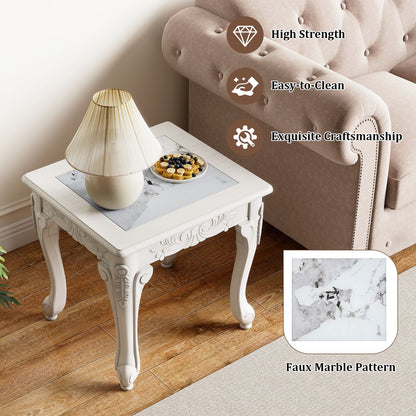 Modern Glass Coffee Table with Clear Tempered Top and Rubber Wood Base