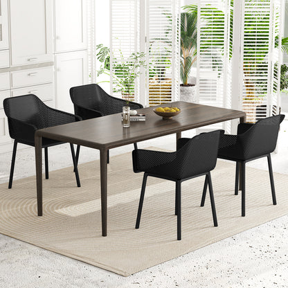 Dining Chairs Set of 2 with Mesh Backrest and Armrests