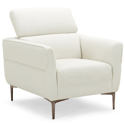 Upholstered Accent Chair with Adjustable Headrest