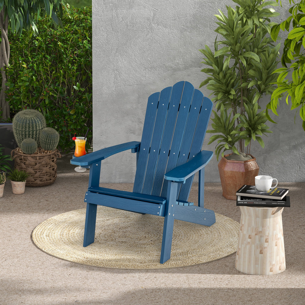 Adirondack Chair with Cup Holder - Weather Resistant HIPS