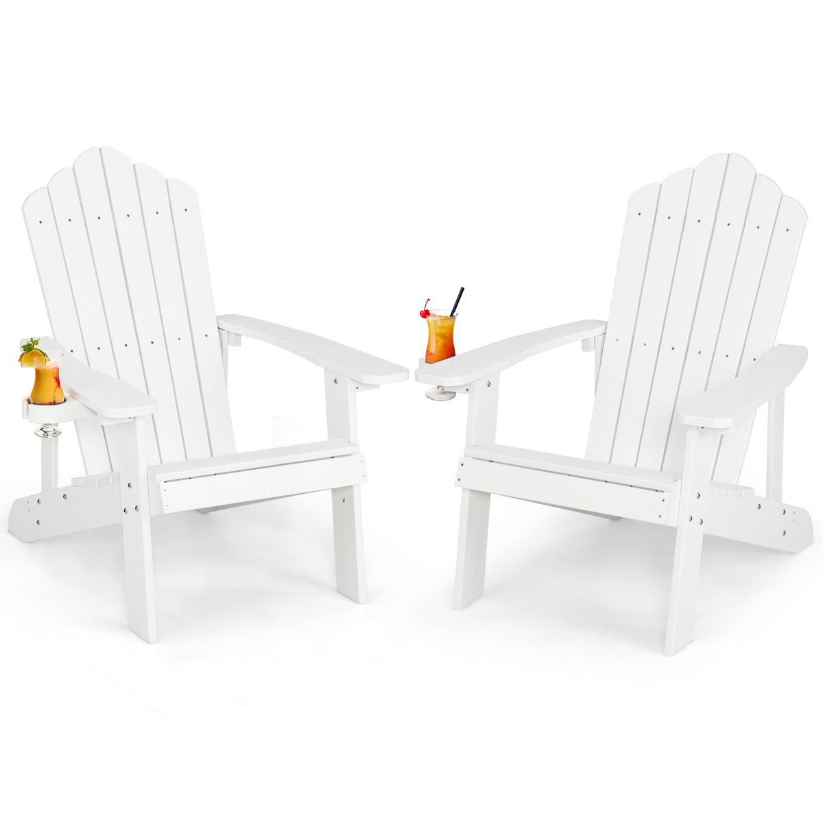 Adirondack Chair with Cup Holder - Weather Resistant HIPS