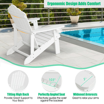 Adirondack Chair with Cup Holder - Weather Resistant HIPS