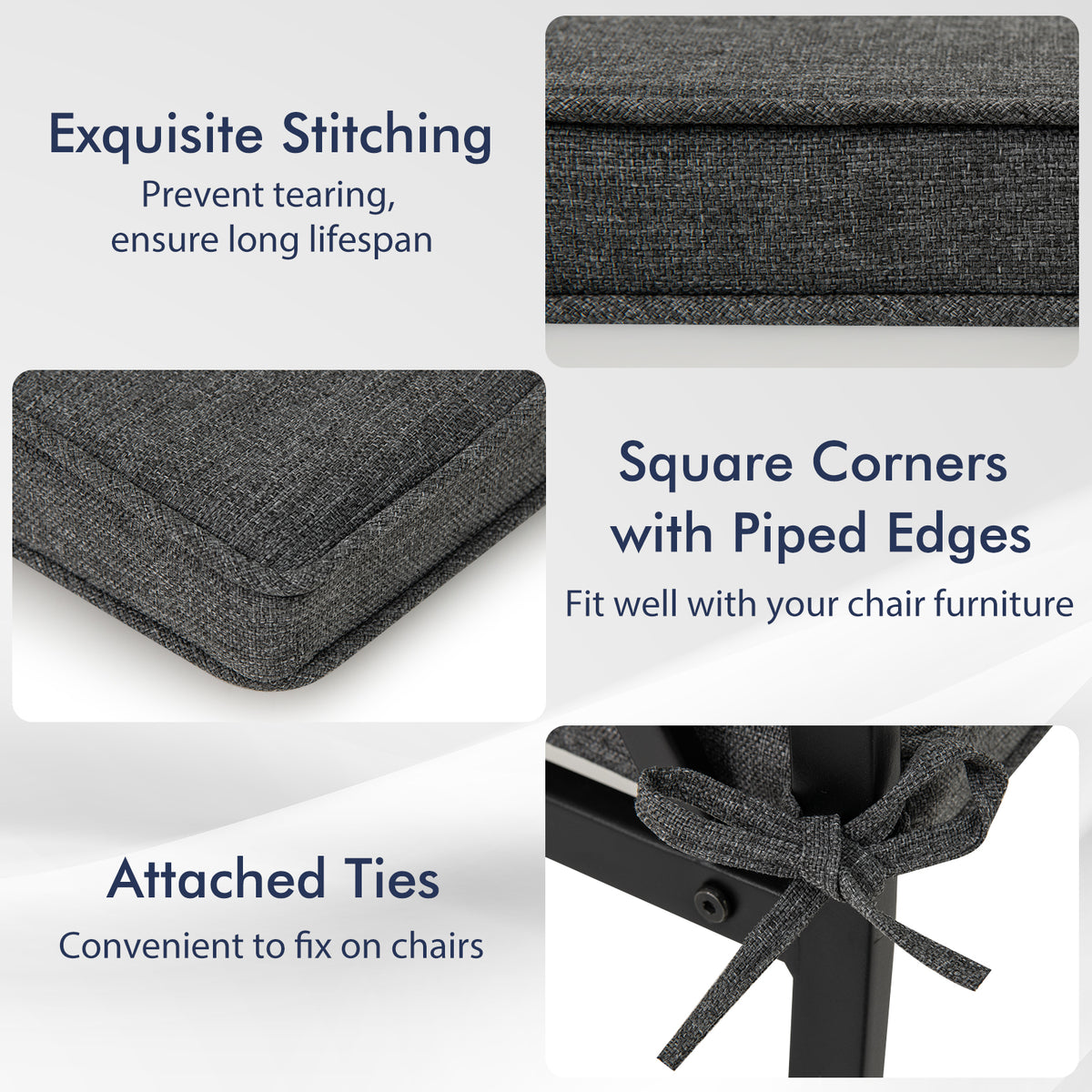 Outdoor Chair Cushions Set of 2 - Waterproof Olefin 20x20