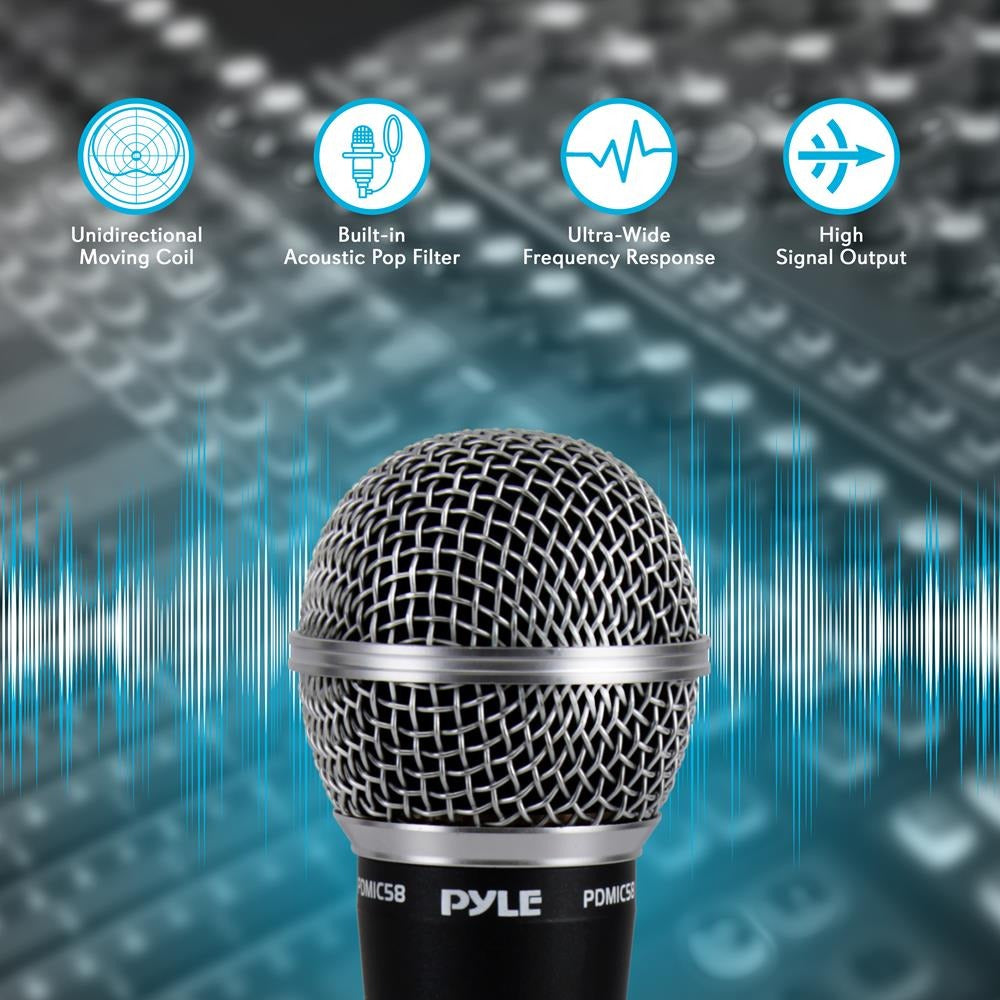 Pyle Professional Handheld Dynamic Vocal Microphone with 15 Ft. XLR Cable - view 8