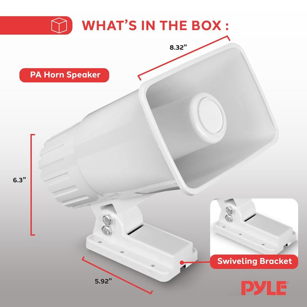 Pyle 6-In. Indoor/Outdoor 50W PA Horn Speaker with Mounting Bracket - view 8