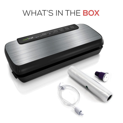 NutriChef Automatic Vacuum Sealer with Dry/Moist Settings, Bags & Roll Included - view 2