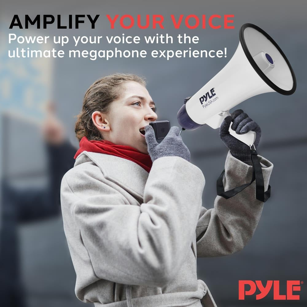 Pyle 40W Rechargeable Dynamic Megaphone with Record & Siren - view 8