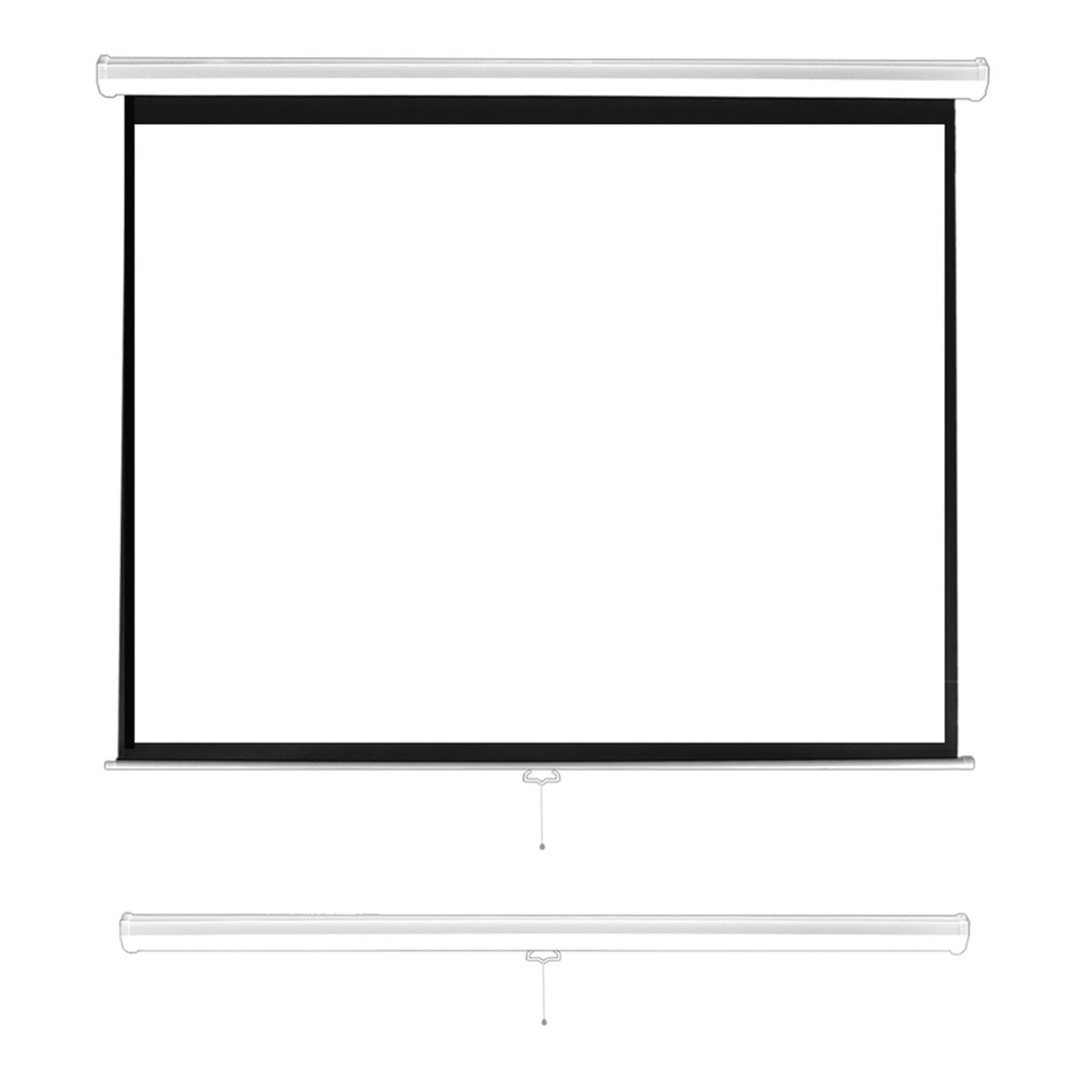 Pyle 72-In. Manual Pull-Down Projector Screen, 4:3 Matte White - view 5