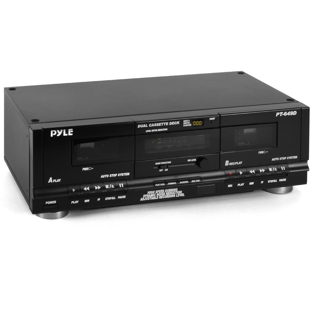 Pyle Rack-Mount Dual Cassette Deck with High-Speed Dubbing - view 2