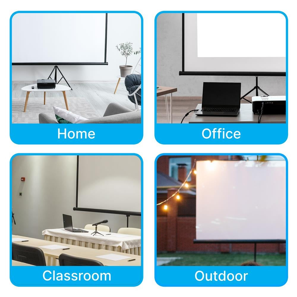Pyle 60-In. Portable Tripod Projector Screen with Carry Case - view 8