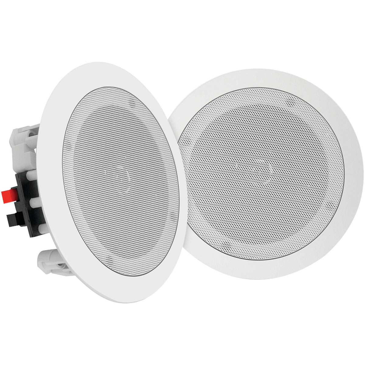 Pyle 8-In. 250W Bluetooth In-Ceiling/In-Wall Speaker Pair with Polymer Tweeter, 8 Ohms