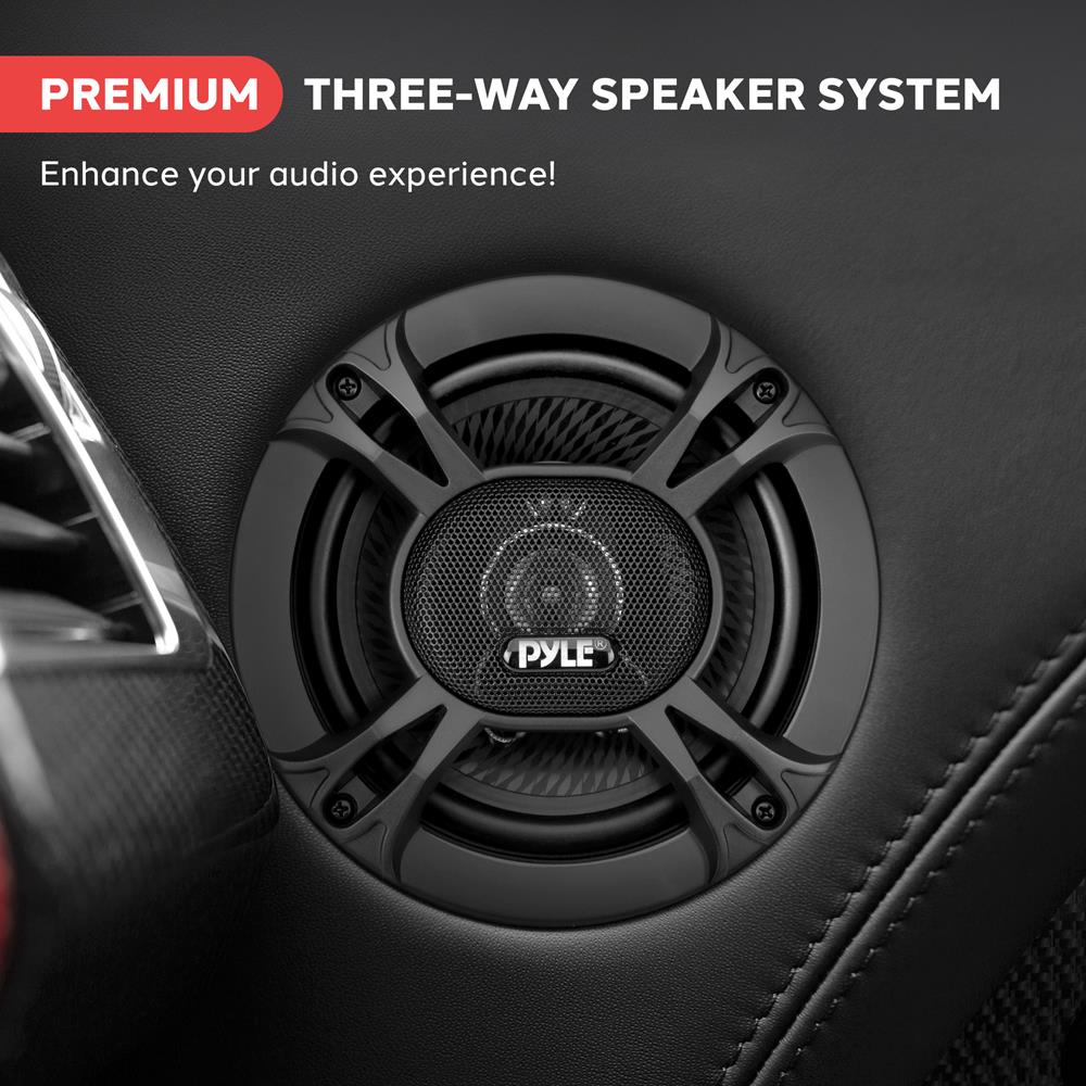 Pyle Blue Label 6.5-In. 300W 3-Way Coaxial Car Speakers, Pair - view 3