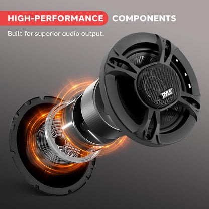 Pyle Blue Label 6.5-In. 300W 3-Way Coaxial Car Speakers, Pair - view 4