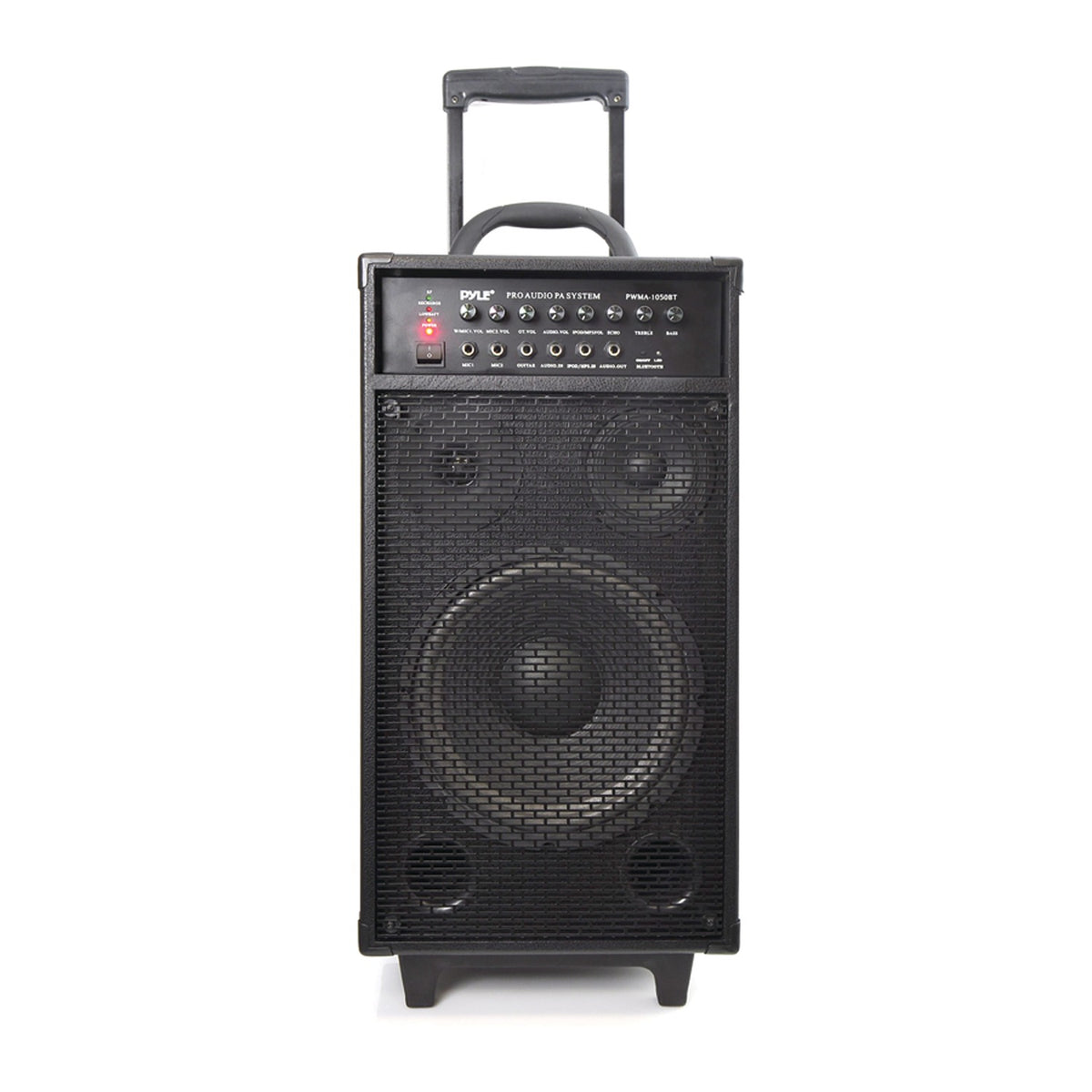 Pyle Portable Bluetooth PA Speaker System with 10-In. Sub, Wheels & Rechargeable Battery - view 2