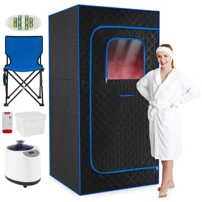 Portable Steam Sauna Box with 1200W Steamer & Chair