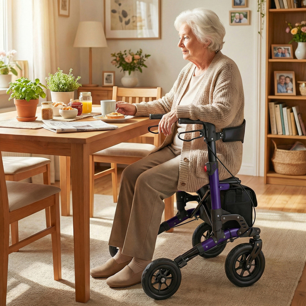 Rollator Walker with Padded Seat for Seniors