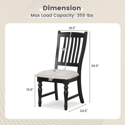Dining Chairs Set of 2 with Solid Wood Legs