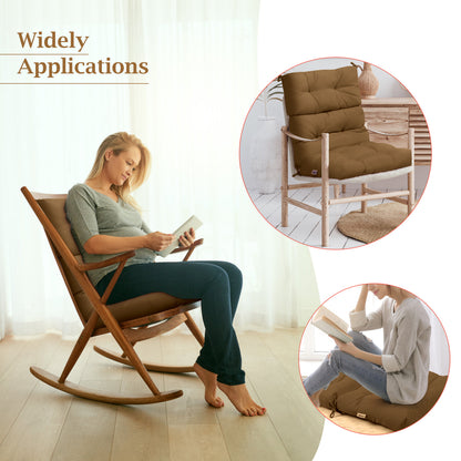 High Back Chair Cushion Set of 2 with Adjustable Height