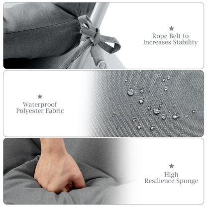 High Back Chair Cushion Set of 2 with Adjustable Height